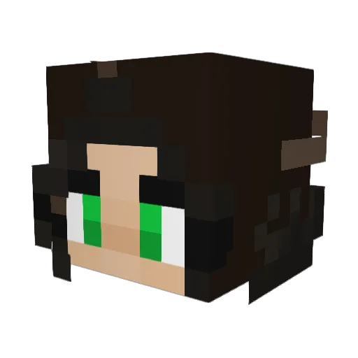 AlbaaMz Minecraft avatar head, 3D render