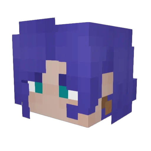 Albaan Minecraft avatar head, 3D render