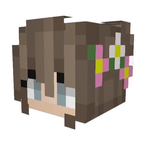 Albachu Minecraft avatar head, 3D render