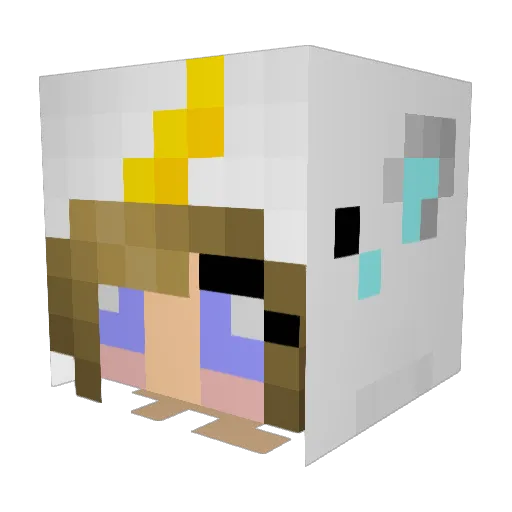 Albacutie2 Minecraft avatar head, 3D render