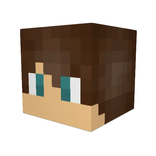 AlbanBm Minecraft avatar head, 3D render