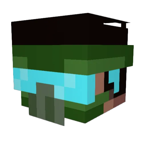 AlbanianRock Minecraft avatar head, 3D render