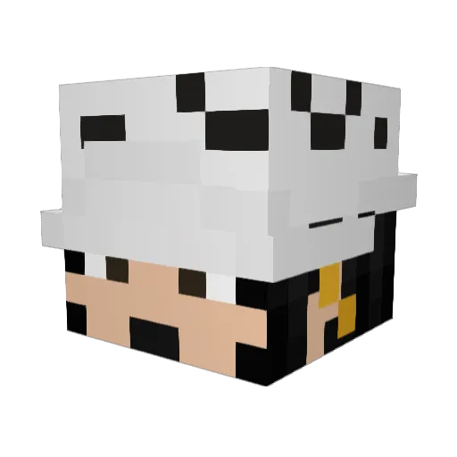AlbanischerObama Minecraft avatar head, 3D render