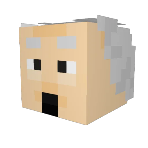 Albard_ Minecraft avatar head, 3D render