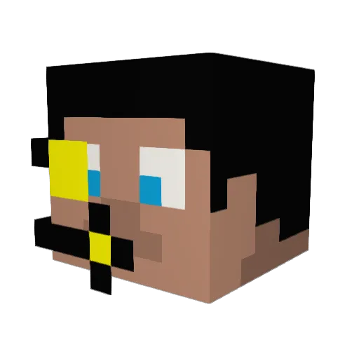 Albatroce Minecraft avatar head, 3D render