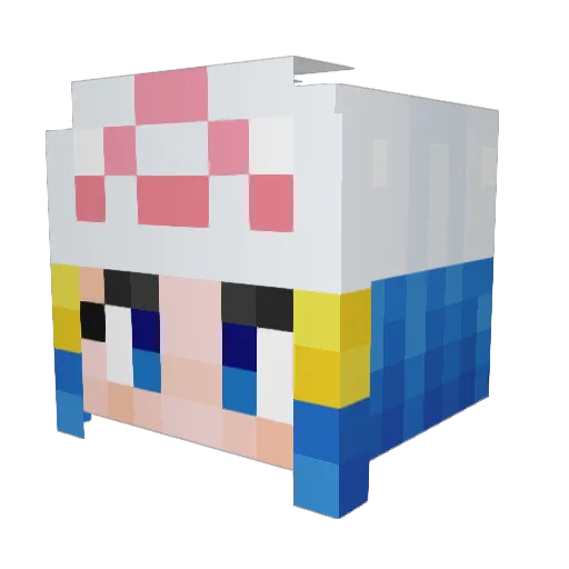 Albatrossss Minecraft avatar head, 3D render