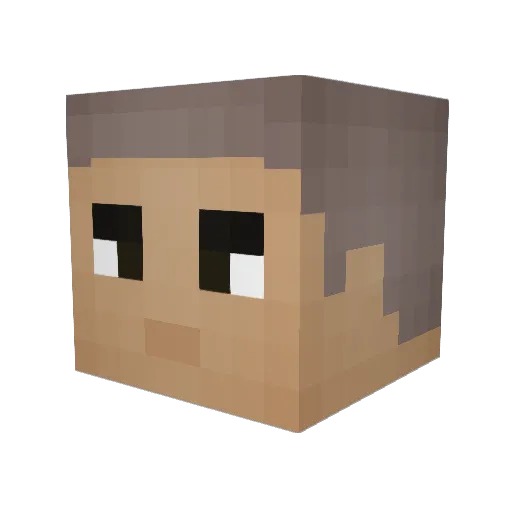 Albavat Minecraft avatar head, 3D render