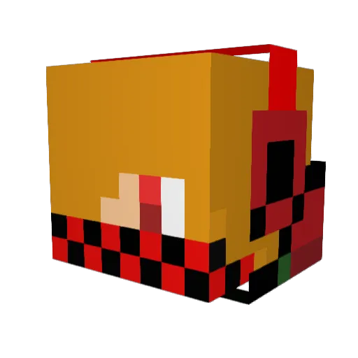 Albaxnove Minecraft avatar head, 3D render