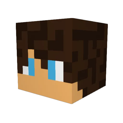 Albdowno Minecraft avatar head, 3D render