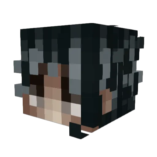 Albedo0 Minecraft avatar head, 3D render