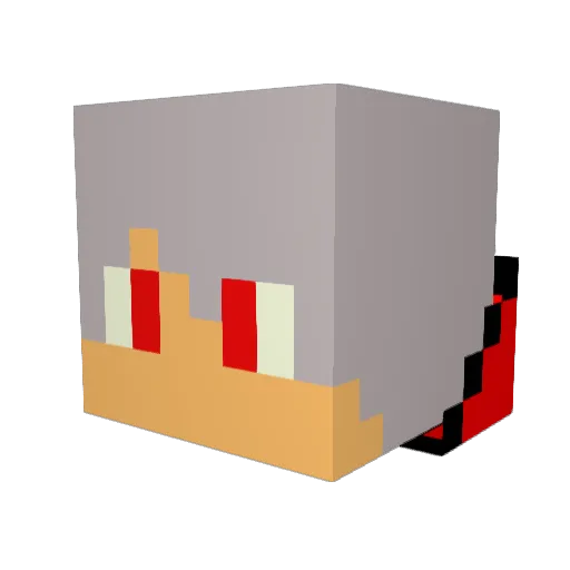 Albedo10 Minecraft avatar head, 3D render
