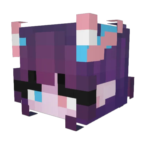 AlbedoX3 Minecraft avatar head, 3D render