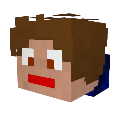 Albemag Minecraft avatar head, 3D render