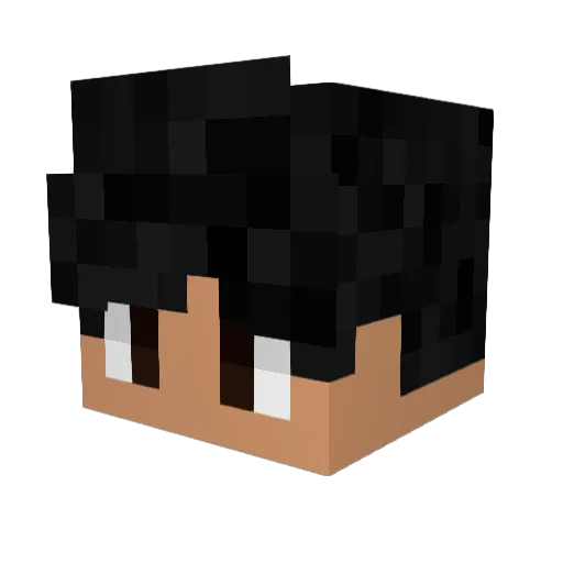AlberGM Minecraft avatar head, 3D render