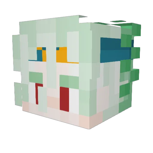 AlbertCamoose Minecraft avatar head, 3D render
