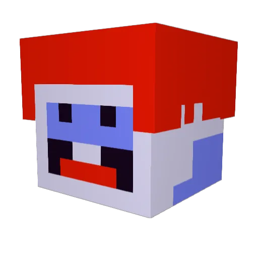AlbertProd Minecraft avatar head, 3D render
