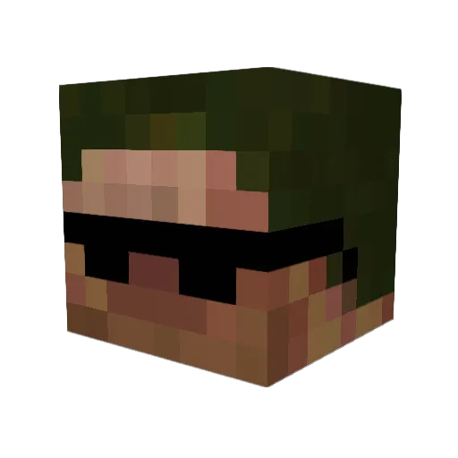 AlbertWeskerzZ Minecraft avatar head, 3D render