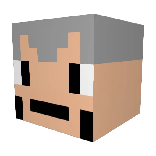 AlbertitoKitKat Minecraft avatar head, 3D render