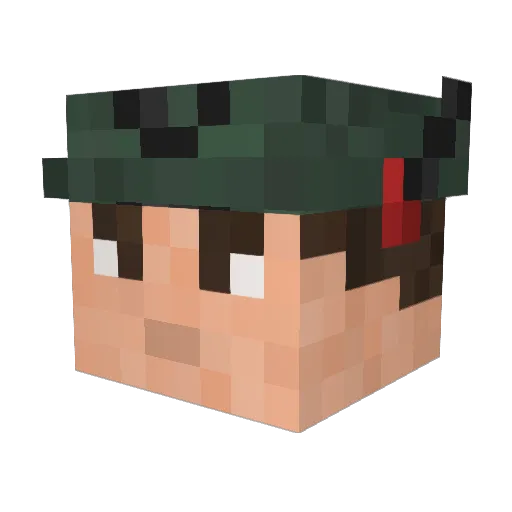 AlbertoAnnunzio Minecraft avatar head, 3D render