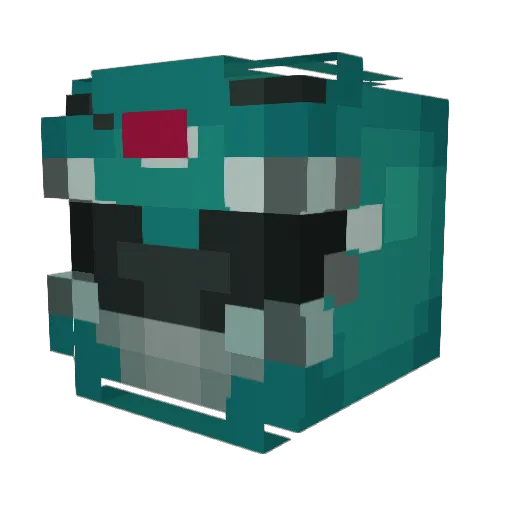 AlbertoGu Minecraft avatar head, 3D render