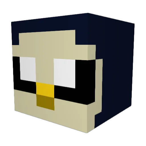 Albertont Minecraft avatar head, 3D render