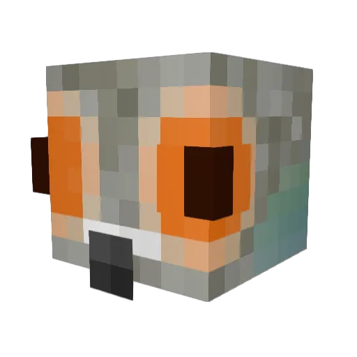 Albezq Minecraft avatar head, 3D render
