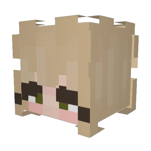 AlbieBritish Minecraft avatar head, 3D render