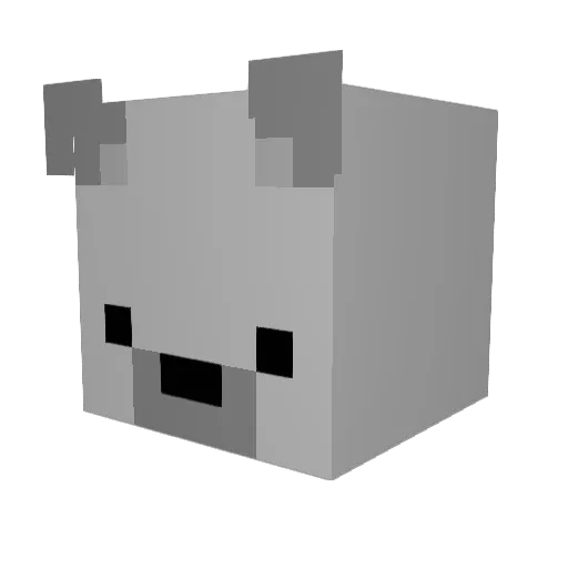 AlbinoBEAR0621 Minecraft avatar head, 3D render