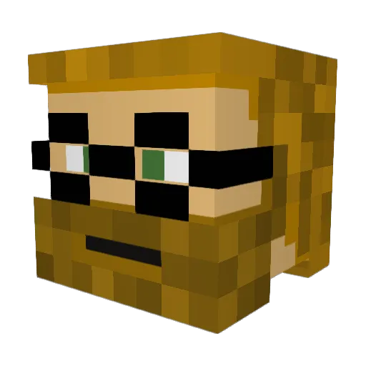 AlbinoSasquatch9 Minecraft avatar head, 3D render