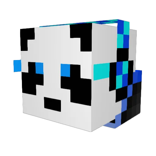 Albino_Axolotl Minecraft avatar head, 3D render