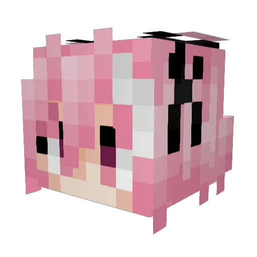Albino_Dwarf Minecraft avatar head, 3D render