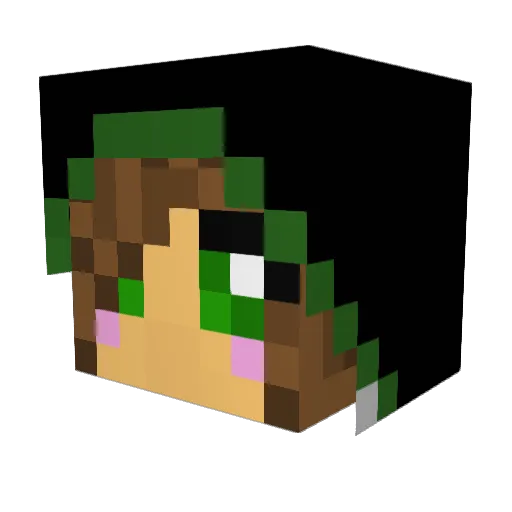 Albino_Puffin Minecraft avatar head, 3D render