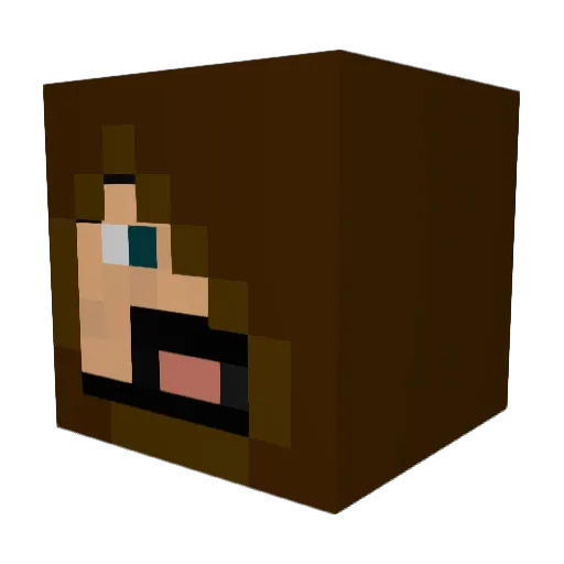Albinos12 Minecraft avatar head, 3D render