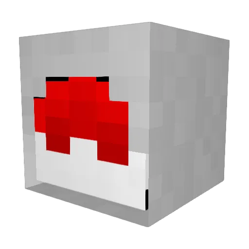 Albinostorm Minecraft avatar head, 3D render