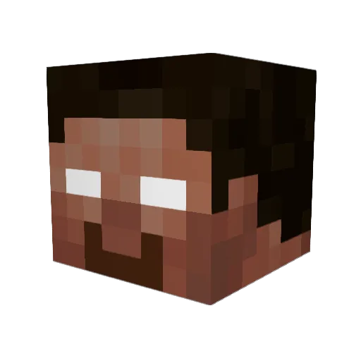 Albinoxen Minecraft avatar head, 3D render