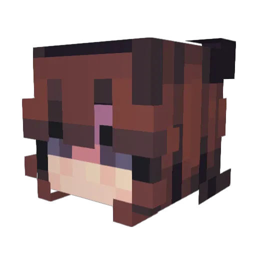 Albirte Minecraft avatar head, 3D render