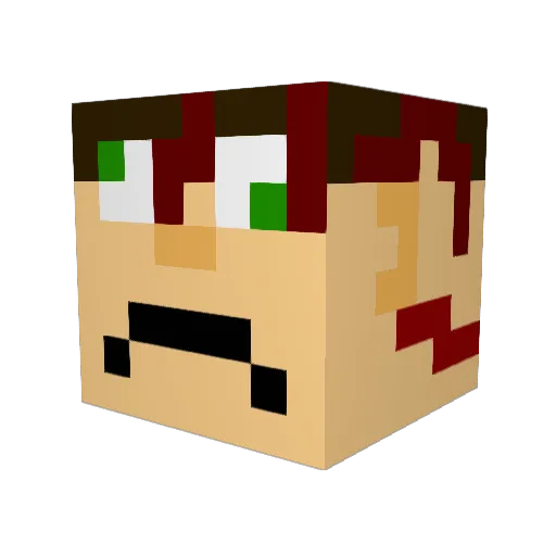 Albitar Minecraft avatar head, 3D render
