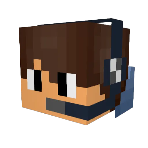 Albkat1 Minecraft avatar head, 3D render