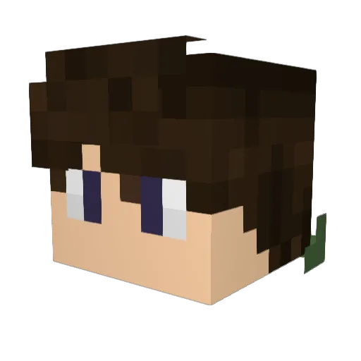 Albobra Minecraft avatar head, 3D render