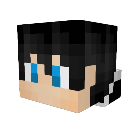 AlbrSon Minecraft avatar head, 3D render