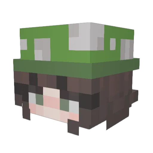 AlbuKirby Minecraft avatar head, 3D render