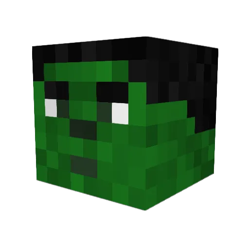Albulici Minecraft avatar head, 3D render