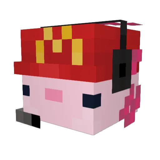 Albuman Minecraft avatar head, 3D render