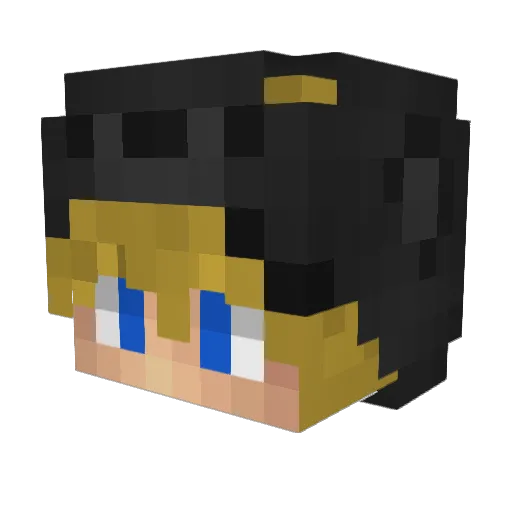 Alby1007_ Minecraft avatar head, 3D render