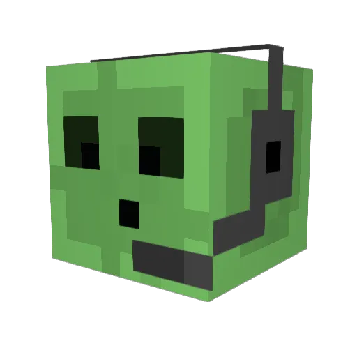 Alc4tr4z Minecraft avatar head, 3D render