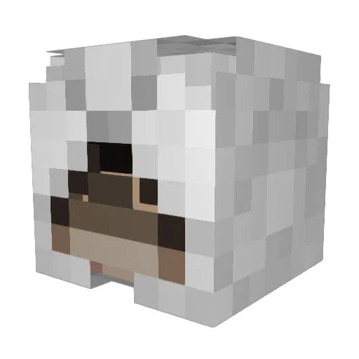Alcadate Minecraft avatar head, 3D render