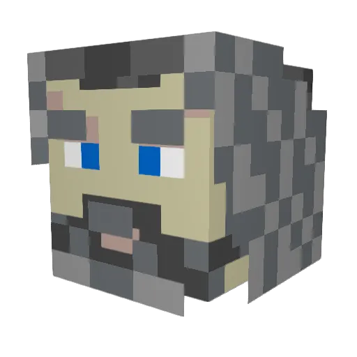 Alcalex_ Minecraft avatar head, 3D render