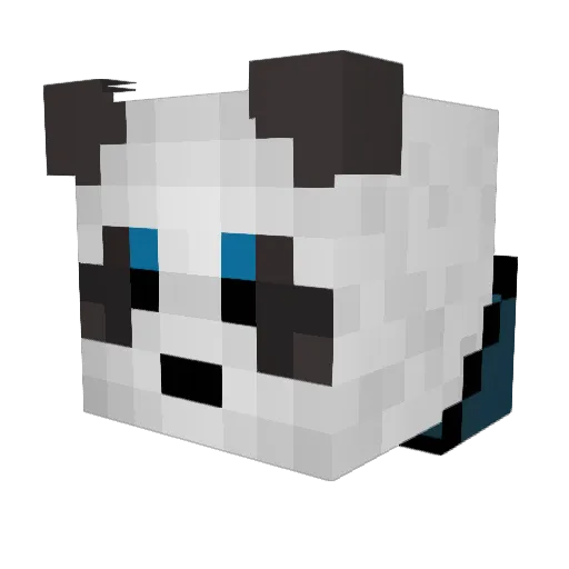 Alcatrox Minecraft avatar head, 3D render