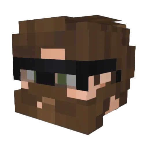 Alcest_M Minecraft avatar head, 3D render