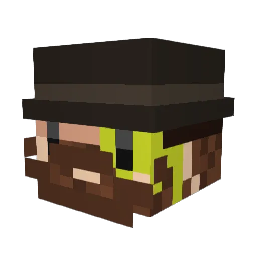 AlcesteG Minecraft avatar head, 3D render